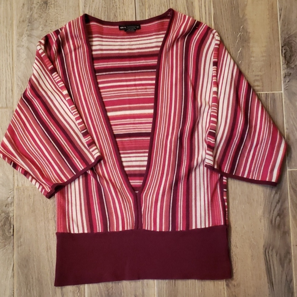 Three quarter length sleeve sweater